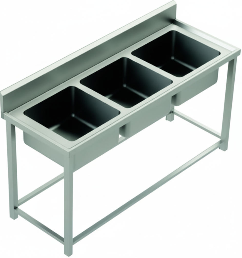Three Sink Unit